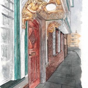 Nicknamed the Narnia Door, St Mary's Passage, Oxford, UK Oxford City, UK