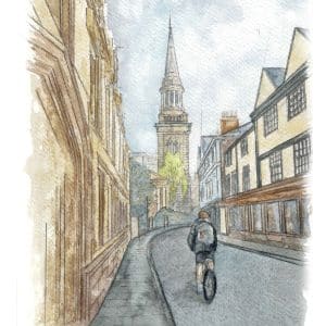 Lincoln College library, Turl Street, Oxford City, UK