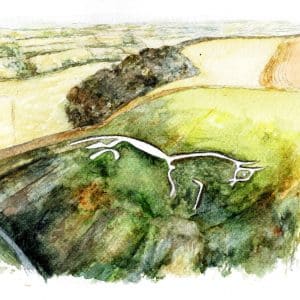 White Horse /dragon re-visited, Uffington, Oxfordshire, UK